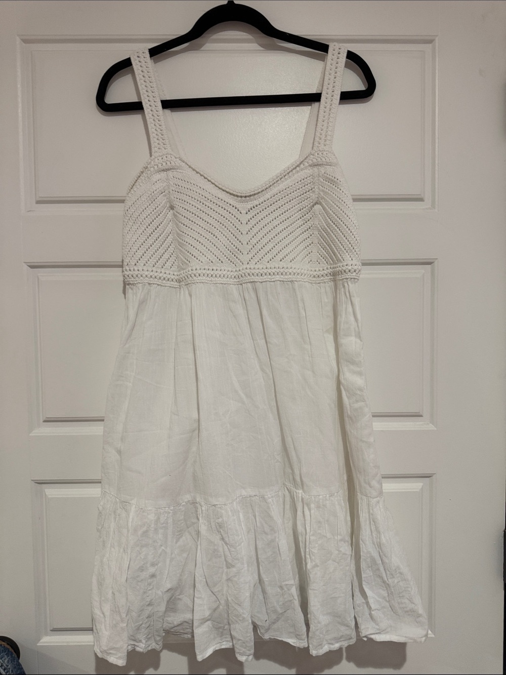 GAP White Eyelet Dress with Crochet Trim